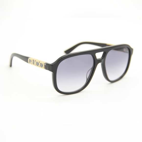 NEW GUCCI GG1188S 002 BLACK GRAY AVIATOR SUNGLASSES GUCCI - Picture 9 of 14